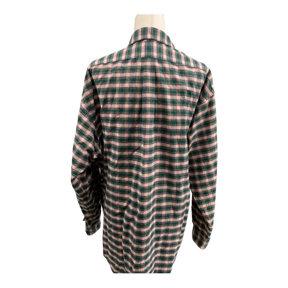 Ralph Lauren Cotton Button Down Long Sleeve Plaid Brushed Shirt - Picture 9 of 16
